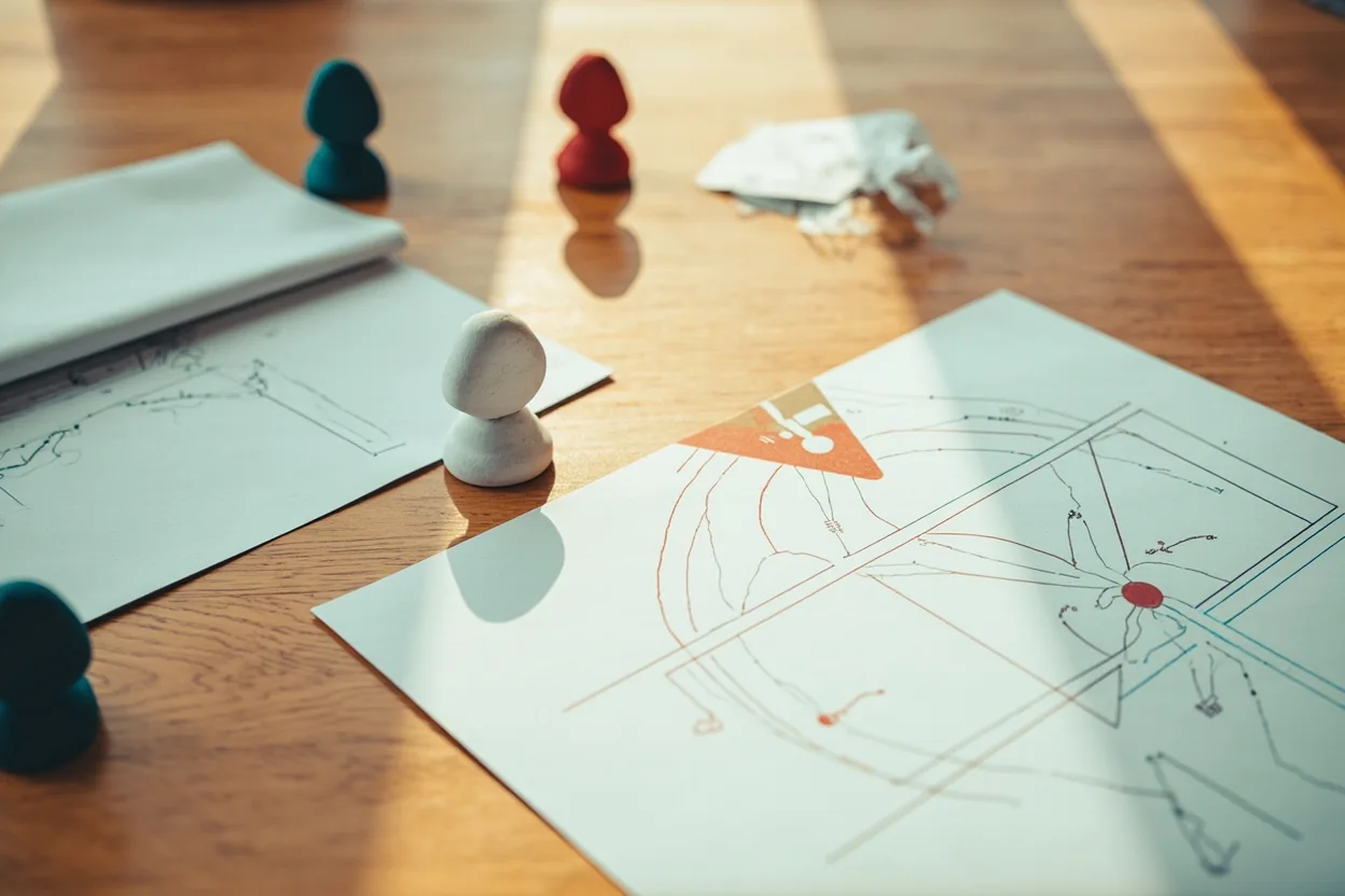 Local SEO map signals represented by abstract location and search planning materials