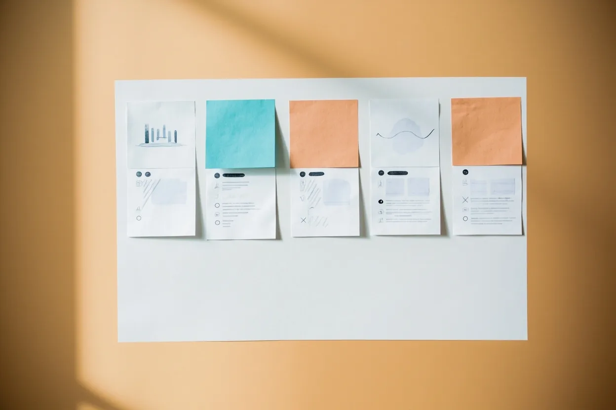 Website launch workflow boards and digital marketing planning objects